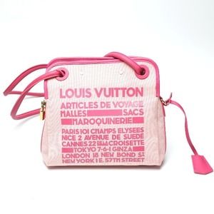 Louis Vuitton Pink Canvas Shoulder Bag Rider